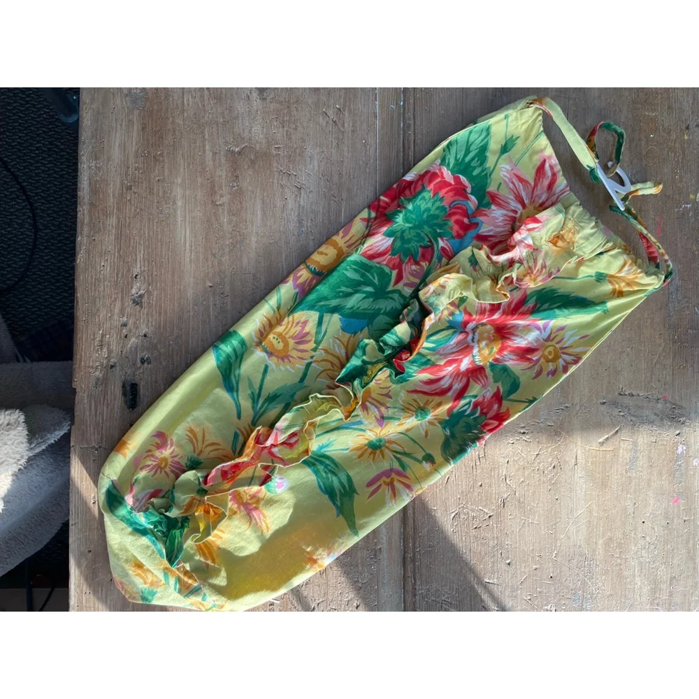April Cornell Yellow Cotton Floral Yoga Mat Bag